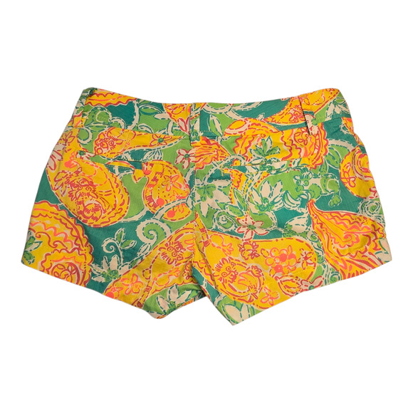Lilly Pulitzer The Walsh Shorts Womens 00 Multicolor Floral Print Resortwear - Picture 2 of 10